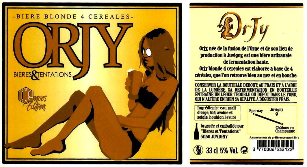 etiquette BRASSERIE BIERES ET TENTATIONS 13