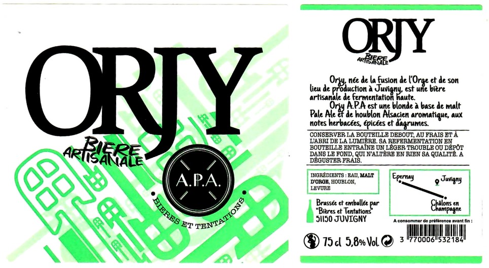 Etiquette BRASSERIE BIERES ET TENTATIONS 14