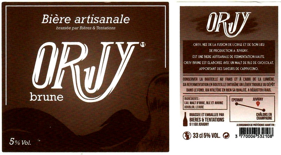 Etiquette BRASSERIE BIERES ET TENTATIONS 15