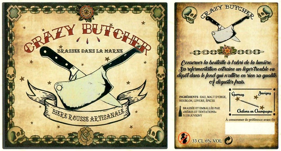 Etiquette BRASSERIE BIERES ET TENTATIONS 34