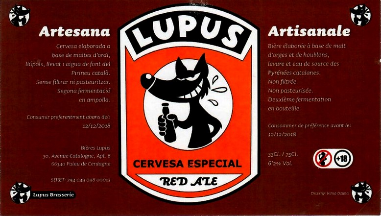 etiquette BRASSERIE BIERES LUPUS 05