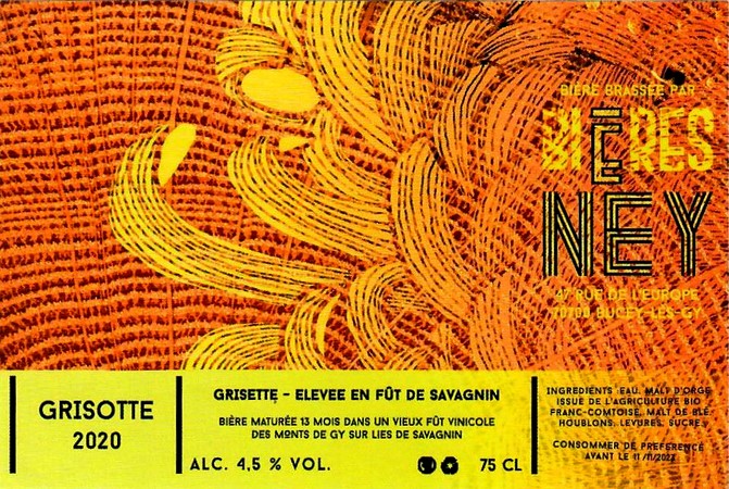 Etiquette BRASSERIE BIERES NEY 18