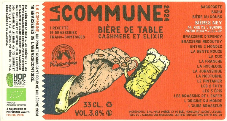 Etiquette BRASSERIE BIERES NEY 22