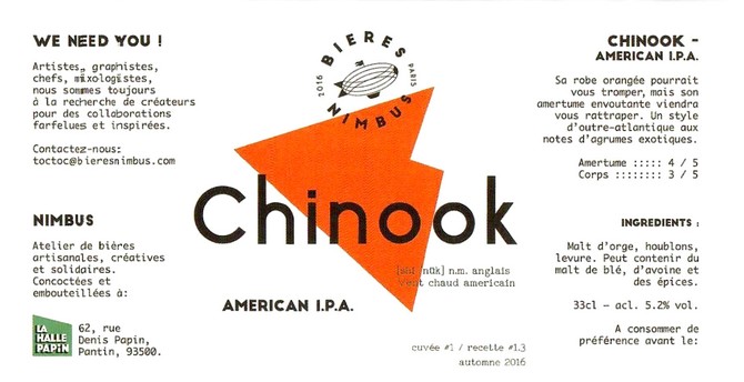 Etiquette BRASSERIE BIERES NIMBUS 02