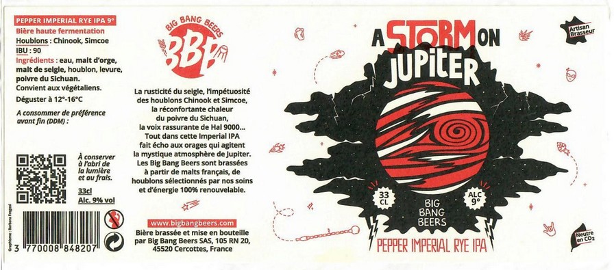 etiquette BRASSERIE BIG BANG BEERS 07