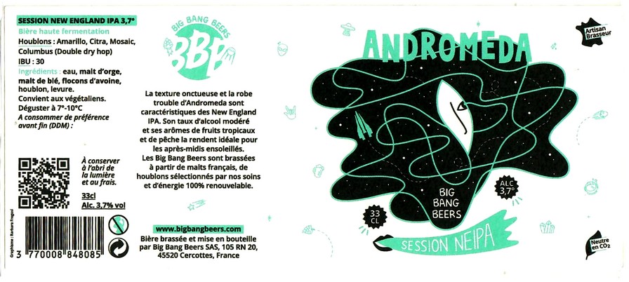 etiquette BRASSERIE BIG BANG BEERS 08