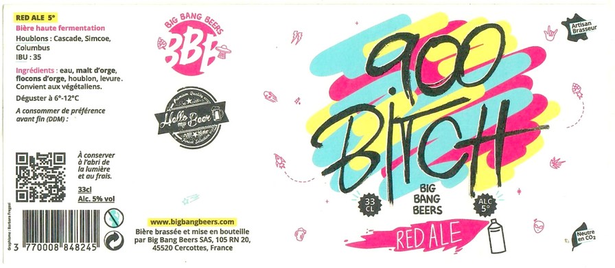 Etiquette BRASSERIE BIG BANG BEERS 11