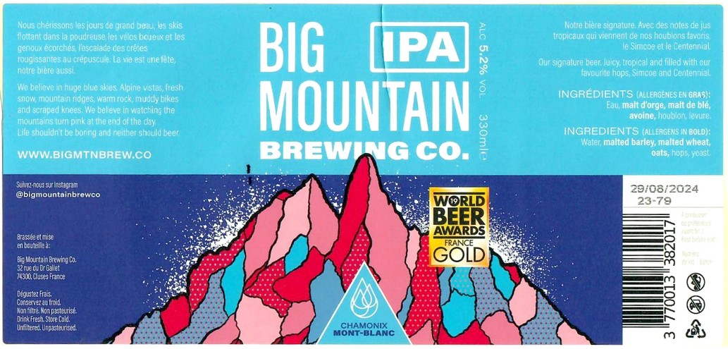 Etiquette BRASSERIE BIG MOUNTAIN 04
