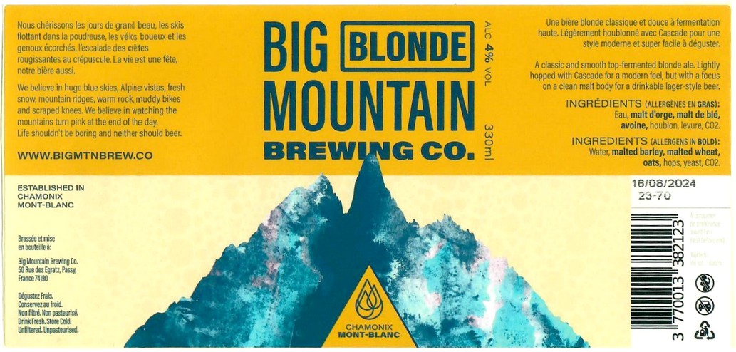 Etiquette BRASSERIE BIG MOUNTAIN 05