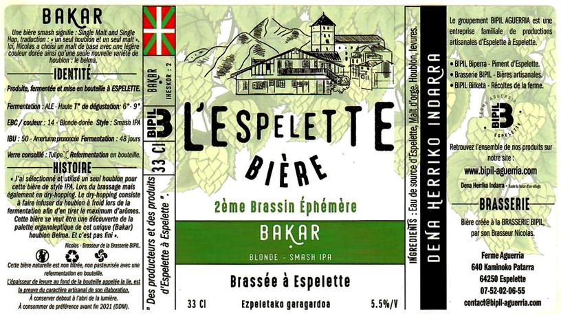 etiquette BRASSERIE BIPIL AGUERRIA 03