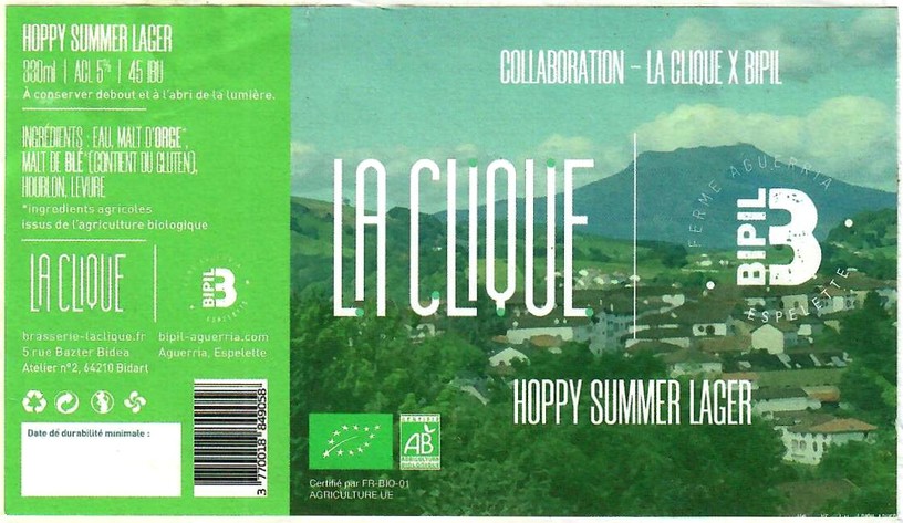 Etiquette BRASSERIE BIPIL AGUERRIA 11