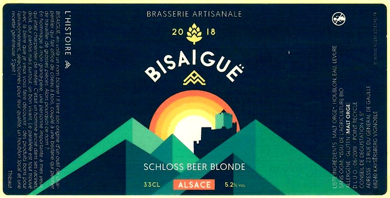 etiquette BRASSERIE BISAIGUE 02