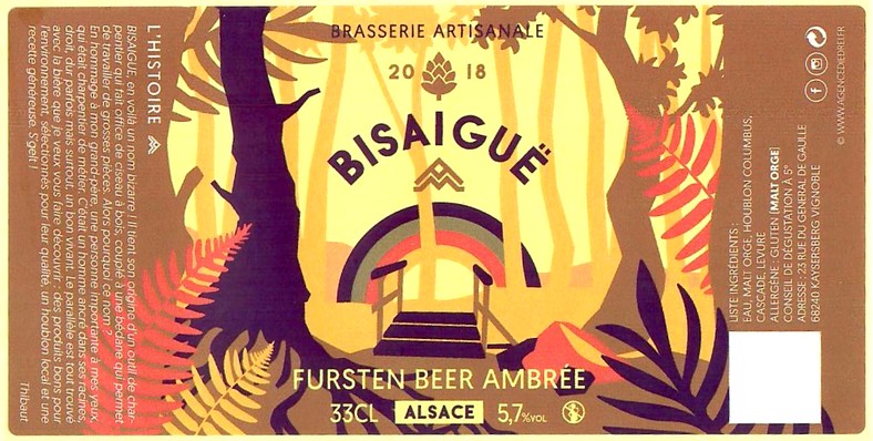 Etiquette BRASSERIE BISAIGUE 08