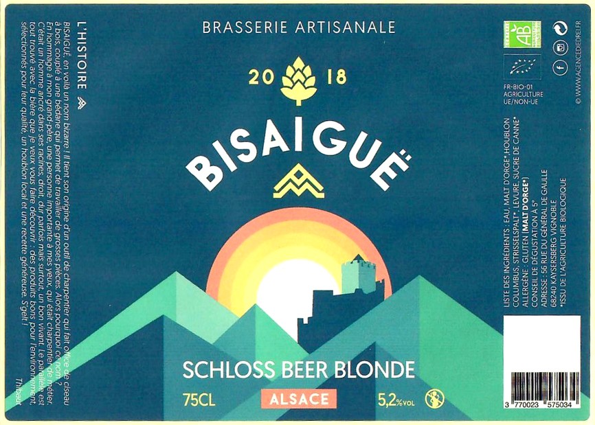 Etiquette BRASSERIE BISAIGUE 10