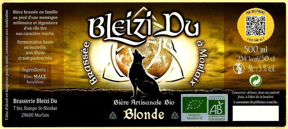 etiquette BRASSERIE BLEIZI DU 10