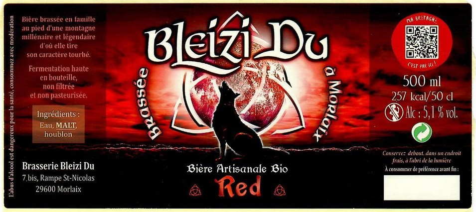 etiquette BRASSERIE BLEIZI DU 12