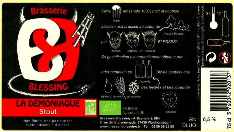 Etiquette BRASSERIE DE BLESSING 14