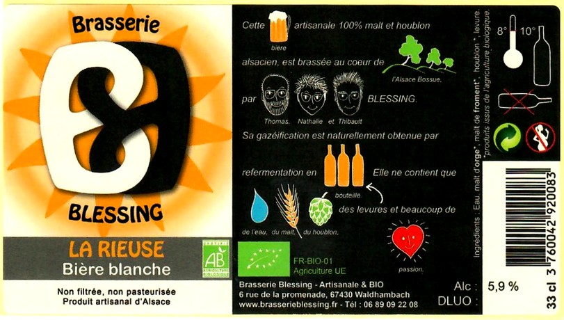 etiquette BRASSERIE BLESSING 17