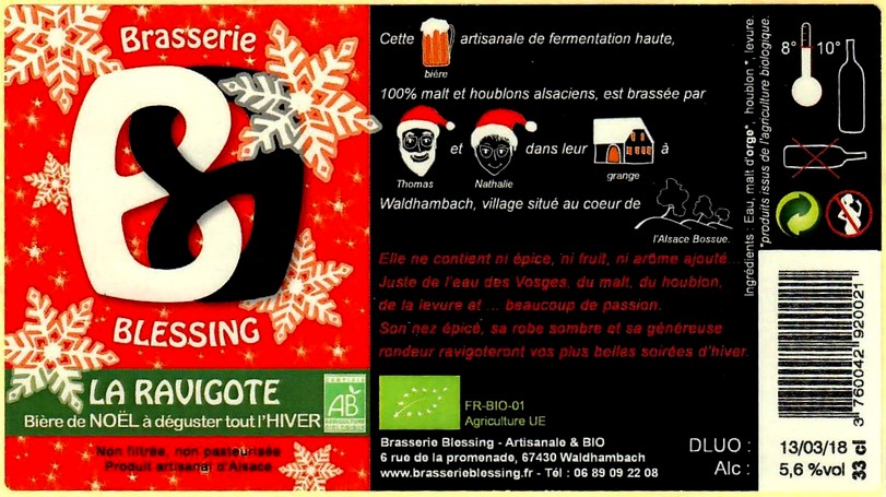 Etiquette BRASSERIE DE BLESSING 20