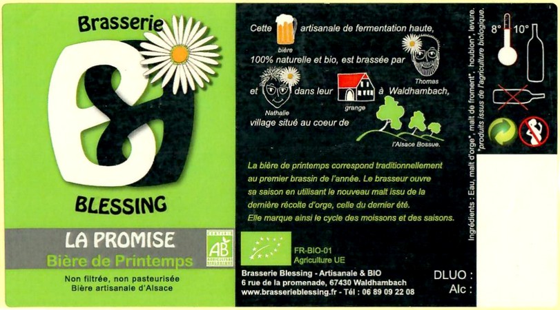 Etiquette BRASSERIE BLESSING 24