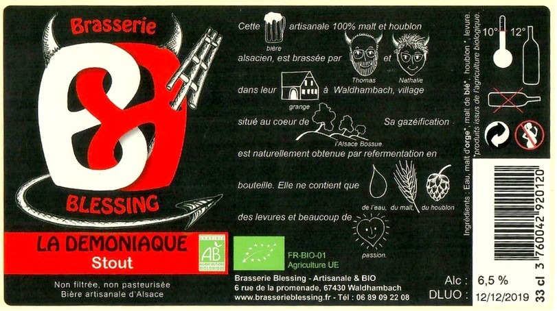 Etiquette BRASSERIE BLESSING 26