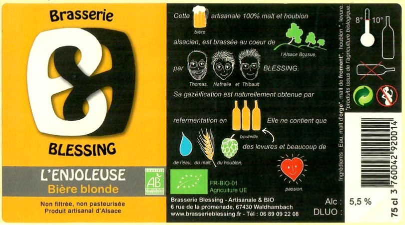 Etiquette BRASSERIE BLESSING 27