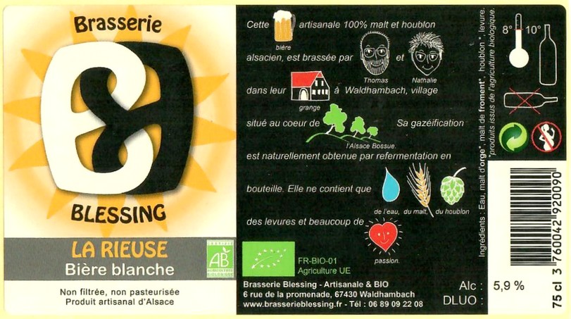 Etiquette BRASSERIE BLESSING 29