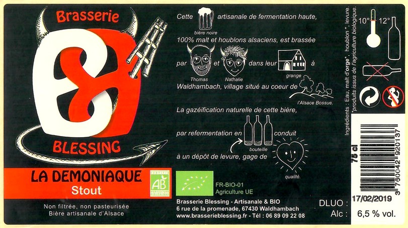 Etiquette BRASSERIE BLESSING 31