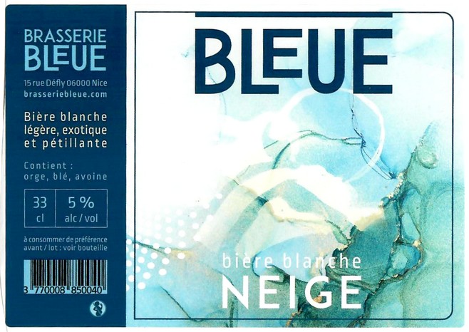 Etiquette BRASSERIE BLEUE 16