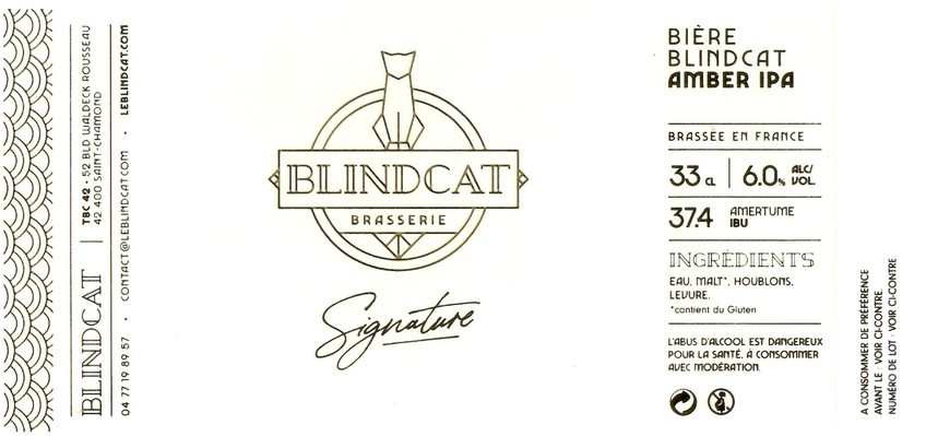 Etiquette BRASSERIE BLINDCAT 03