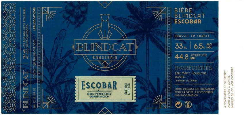 Etiquette BRASSERIE BLINDCAT 04