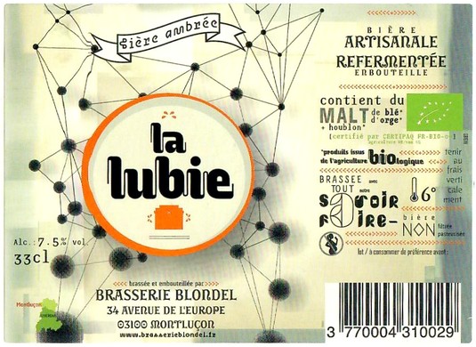 Etiquette BRASSERIE BLONDEL 12