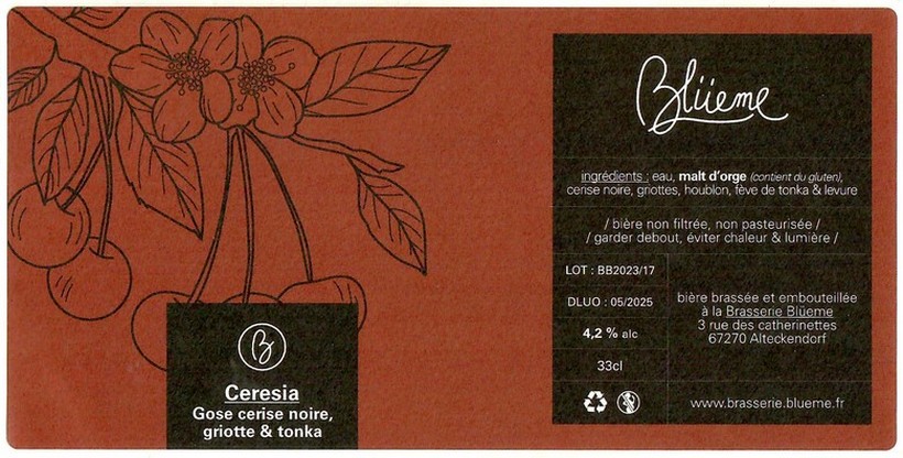 Etiquette BRASSERIE BLUEME 01