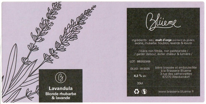 Etiquette BRASSERIE BLUEME 06