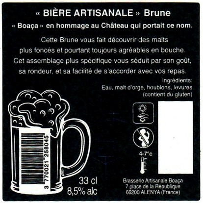Etiquette BRASSERIE BOACA 03B