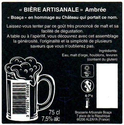 Etiquette BRASSERIE BOACA 04B