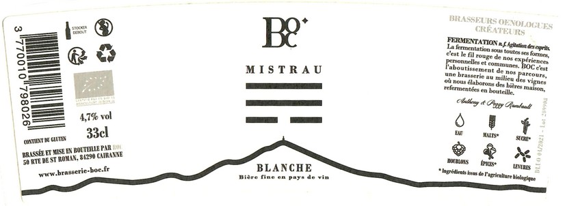Etiquette BRASSERIE BOC 02