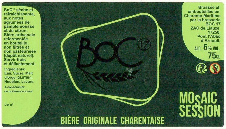 Etiquette BRASSERIE BOC17 18