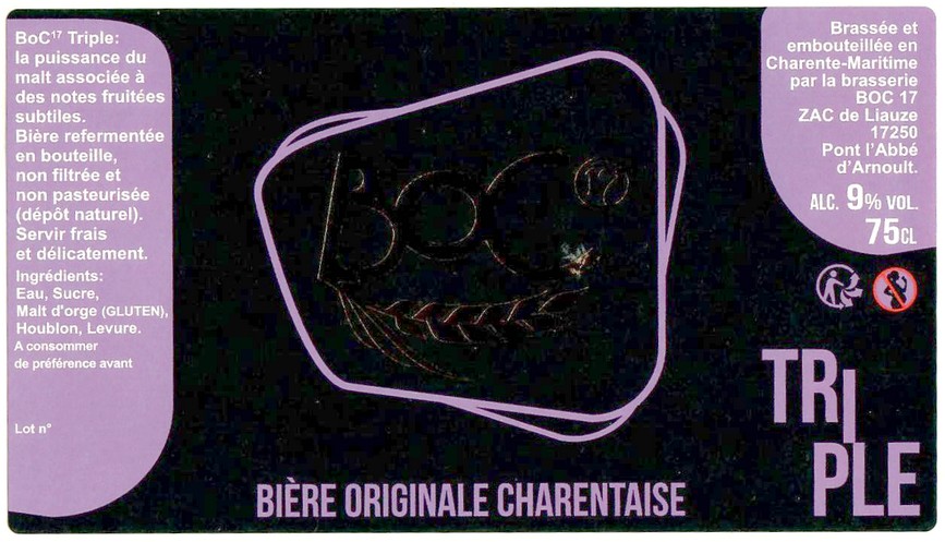 Etiquette BRASSERIE BOC17 20