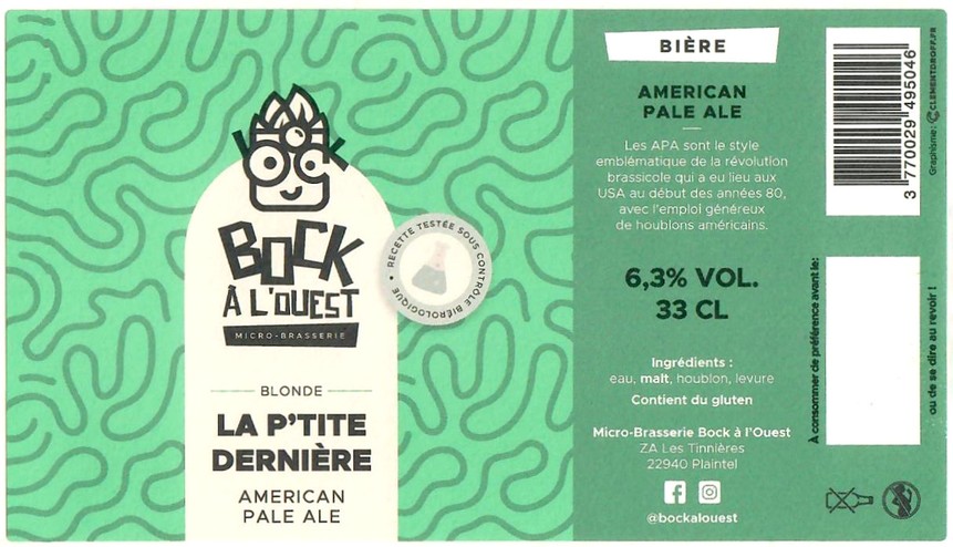 Etiquette BRASSERIE BOCK A L'OUEST 11