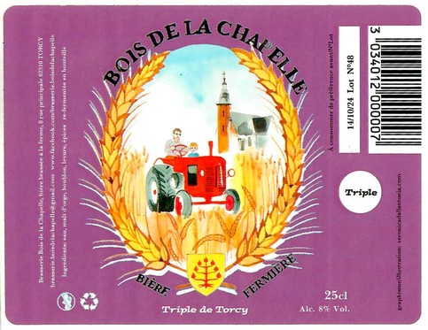 Etiquette BRASSERIE BOIS DE LA CHAPELLE 08