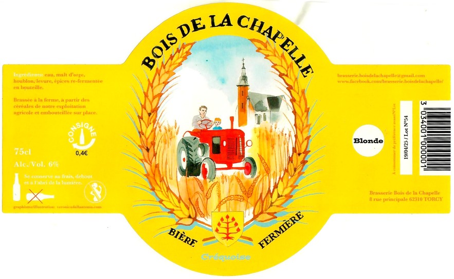 Etiquette BRASSERIE BOIS DE LA CHAPELLE 10