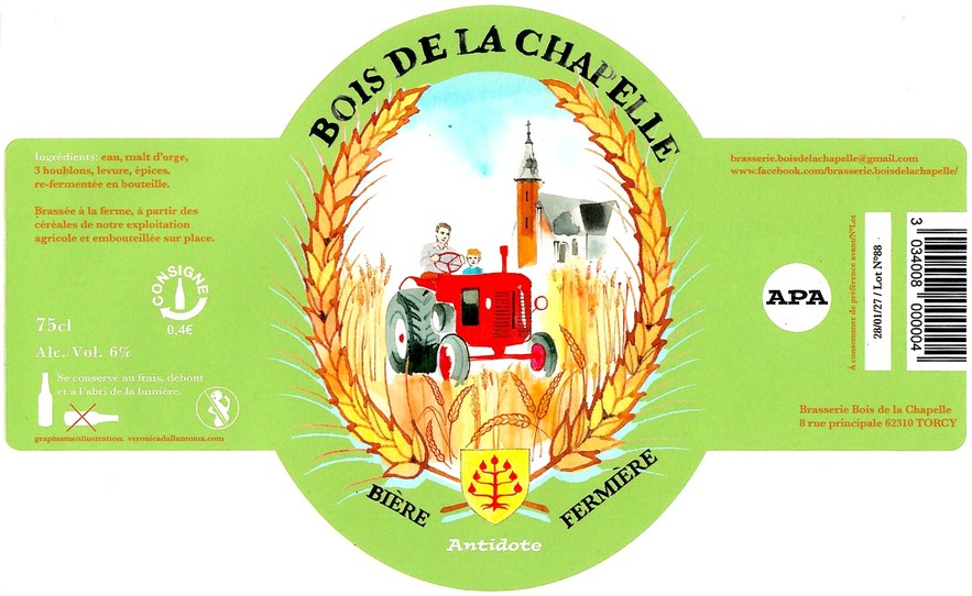 Etiquette BRASSERIE BOIS DE LA CHAPELLE 11