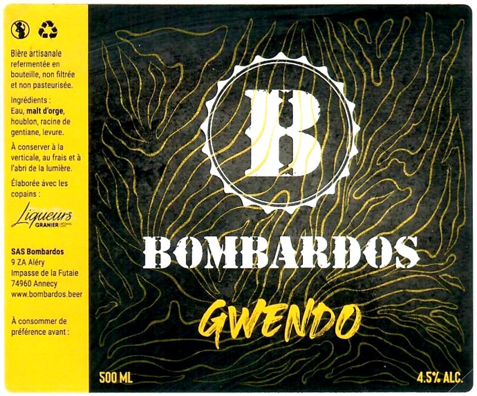 Etiquette BRASSERIE BOMBARDOS 06