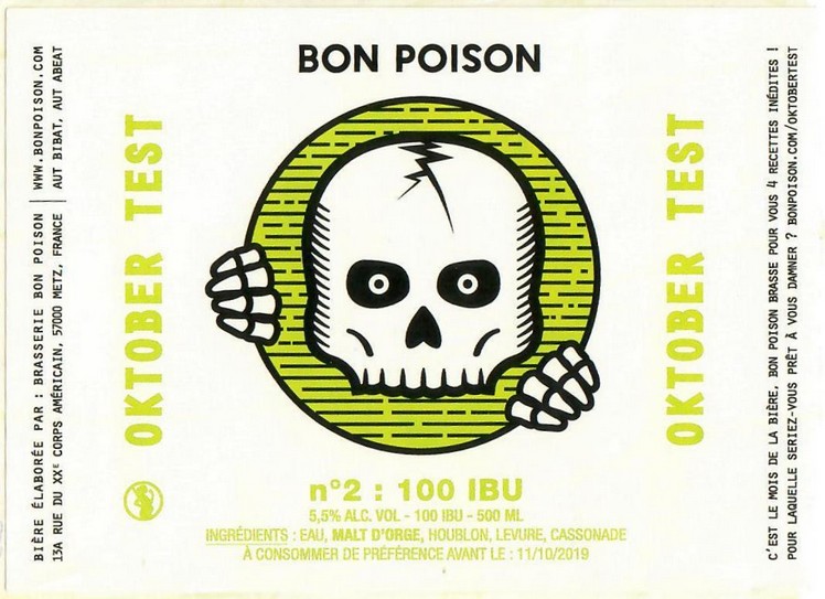 Etiquette BRASSERIE BON POISON 100