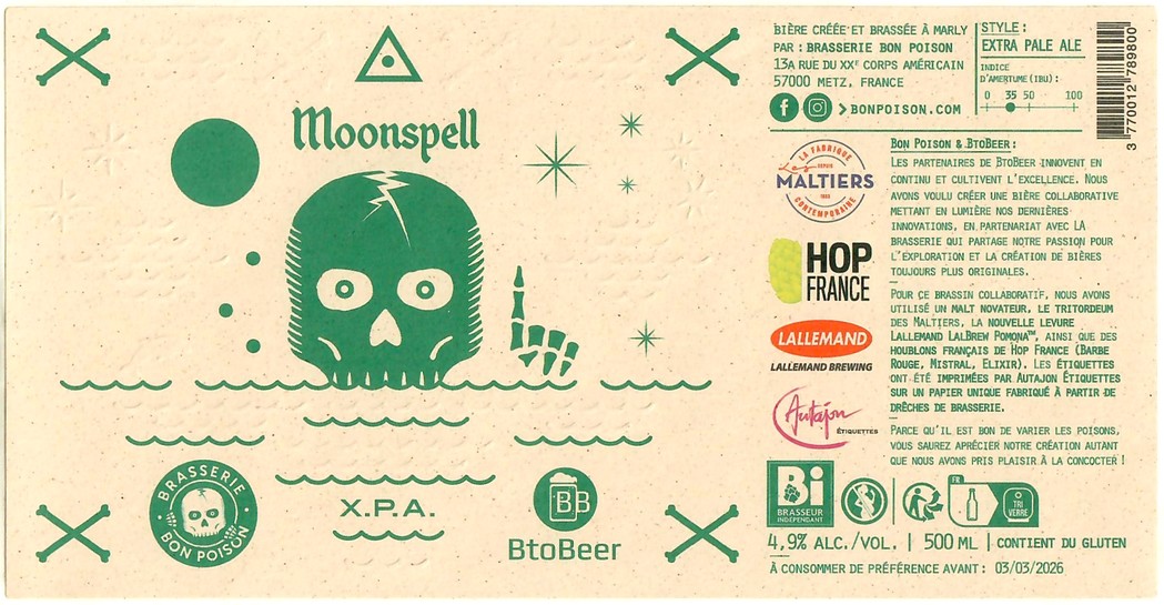 Etiquette BRASSERIE BON POISON 60
