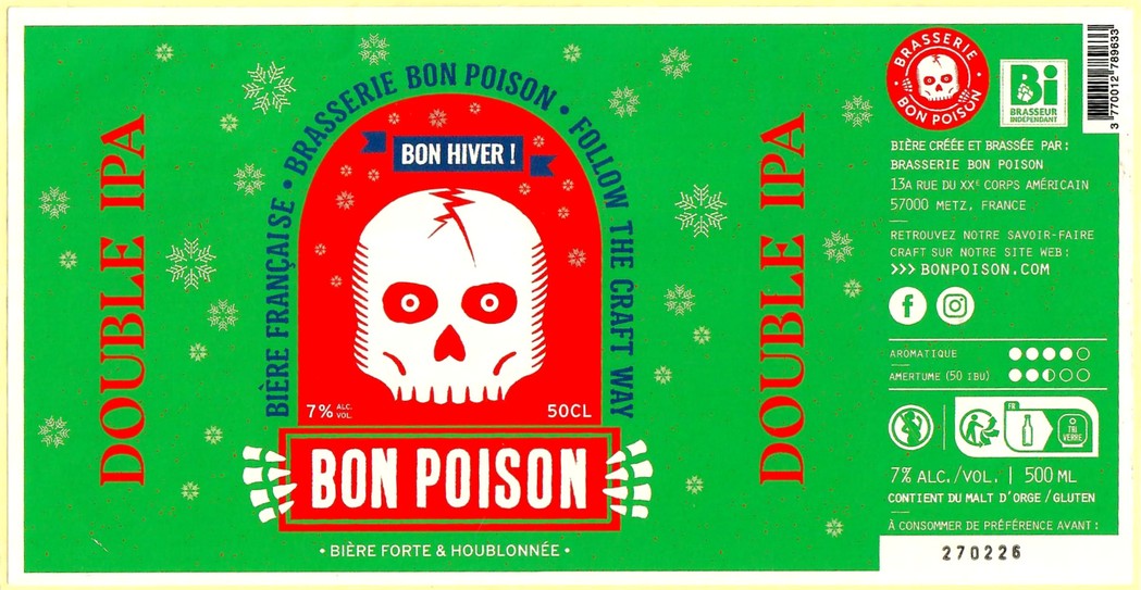 Etiquette BRASSERIE BON POISON 69