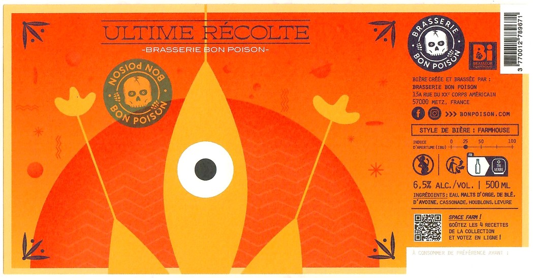 Etiquette BRASSERIE BON POISON 70