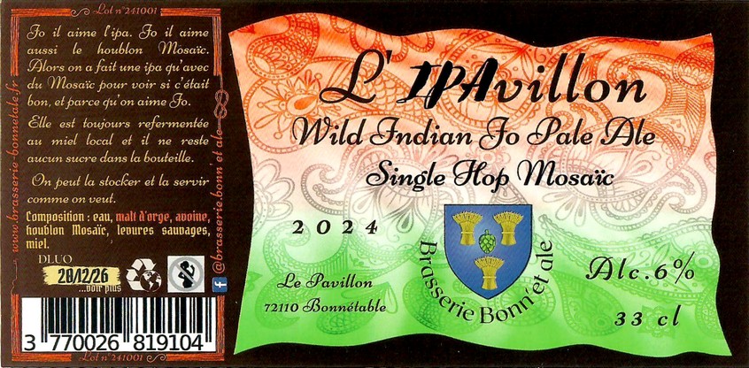 Etiquette BRASSERIE BONN'ET ALE 12