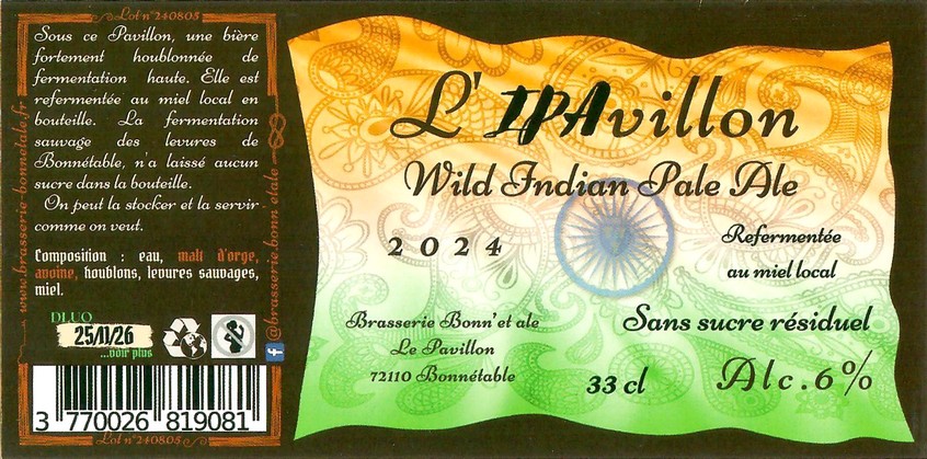 Etiquette BRASSERIE BONN'ET ALE 13